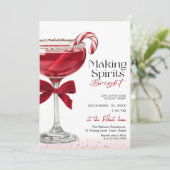 Invitation Chic Making Spirits Bright Holiday party (Debout devant)