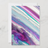 Invitation Chic Marbre Coloré Douche nuptiale (Dos)