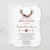 Invitation Chic Mariage Champêtre Burgundy Marsala Floral Cer (Devant)