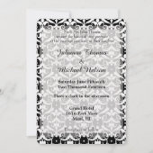 Invitation Chic Mariage damassé (Devant)