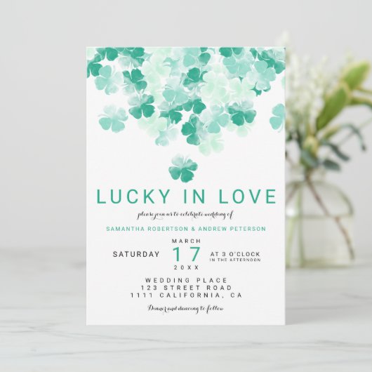 Invitation Chic mariage de St Patrick (Debout devant)