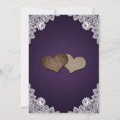 Invitation Chic Mariage de tournesol violet (Dos)