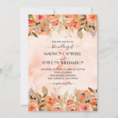 Invitation Chic Mariage Floral Aquarelle Tout En Un (Devant)
