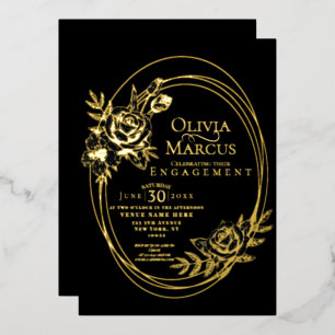 Invitation Chic Mariage Rose Foil
