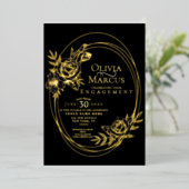 Invitation Chic Mariage Rose Foil (Debout devant)