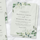 Invitation Chic Mariage vert Eucalyptus Sage