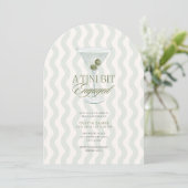 Invitation Chic martini tini bit engaged bridal shower (Debout devant)