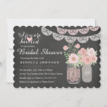 Invitation Chic Mason Jar & Chalkboard Fête de l'mariée Invit<br><div class="desc">Les produits correspondants dans le Little Bayleigh Store!</div>