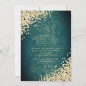 Invitation Chic Masquerade diamant luxe Quinceañera vert (Dos)