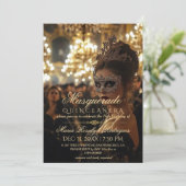 Invitation Chic Masquerade or Quinceanera Photo (Debout devant)
