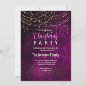 Invitation Chic mauve lumières de vacances Noël (Devant)