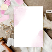 Invitation Chic Mauve rose Aquarelle Taches Monogramme Mariag