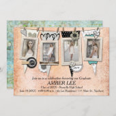 Invitation chic minable de fête de remise des (Devant / Derrière)