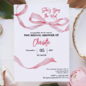 Invitation Chic Minimal Elle Noue le Nœud Réception de Mariag