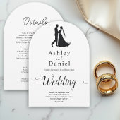 Invitation Chic minimal | Noir et blanc | Mariage romantique