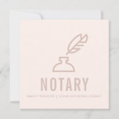 INVITATION CHIC MINIMAL ROSE BLEU PIERE NIB INKPOT NOTAIRE (Devant)
