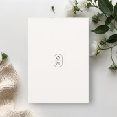 Invitation Chic Minimal Typography Monogram Wedding