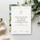 Invitation Chic Minimal Typography Monogram Wedding 