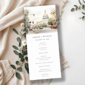 Invitation Chic Minimal Washington DC Watercolor Program