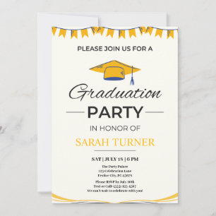 Invitation Chic Minimalist Graduation Party