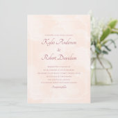 Invitation Chic minimaliste simpliste Peach Fuzz (Debout devant)