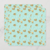 Invitation Chic Mint et Gold Diamonds Baby shower (Devant / Derrière)