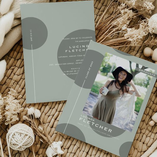 Invitation Chic Modèle photo Graduate Party