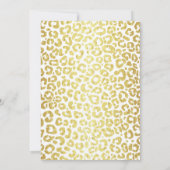 Invitation Chic Modern Gold White Leopard Jaguar Cheetah (Dos)