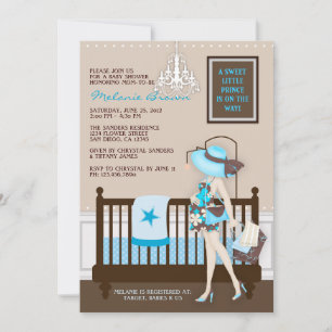 Invitation Chic Modern Mom Baby shower contemporain Invitatio