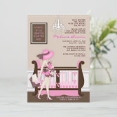 Invitation Chic Modern Mom Baby shower contemporain Invitatio (Debout devant)