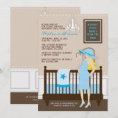 Invitation Chic Modern Mom Baby shower contemporain Invitatio (Devant / Derrière)