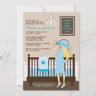 Invitation Chic Modern Mom Baby shower contemporain Invitatio