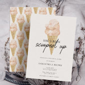 Invitation Chic moderne aquarelle glace Fête des mariées crèm