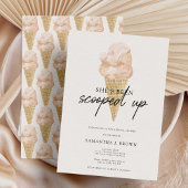 Invitation Chic moderne aquarelle glace Fête des mariées crèm