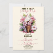 Invitation Chic moderne aquarelle glace Fête des mariées crèm (Devant)