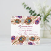 Invitation Chic moderne baroque 15e anniversaire Quinceanera (Debout devant)