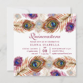 Invitation Chic moderne baroque 15e anniversaire Quinceanera (Devant)