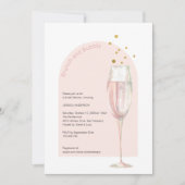 Invitation Chic Moderne brunch et bulle mimosa nuptiale douch (Devant)