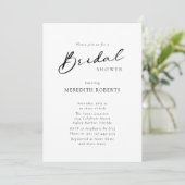 Invitation Chic Moderne Calligraphie Fête des mariées simple (Debout devant)