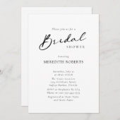 Invitation Chic Moderne Calligraphie Fête des mariées simple (Devant / Derrière)