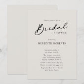 Invitation Chic Moderne Calligraphie Fête des mariées simple (Devant / Derrière)