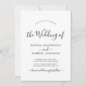 Invitation Chic Moderne Calligraphie Script Mariage photo (Devant)