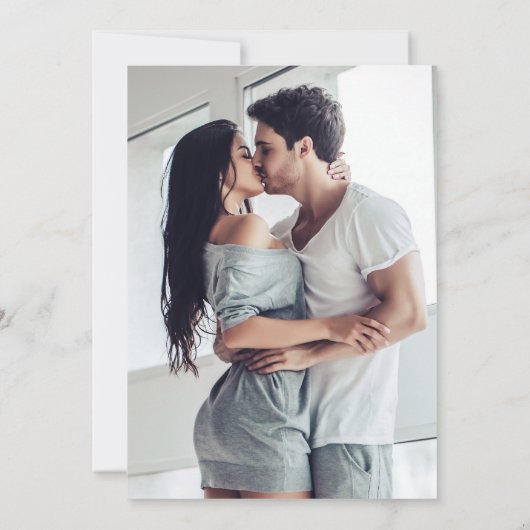 Invitation Chic Moderne Calligraphie Script Mariage photo (Dos)