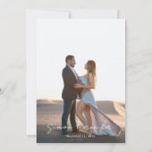 Invitation Chic moderne écriture manuscrite Police QR Code Ma (Dos)