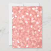 Invitation Chic moderne élégant Bokeh Lumières Quinceañera (Dos)