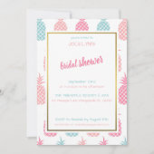 Invitation Chic moderne Fête des mariées d'ananas tropicale (Devant)