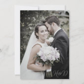 Invitation Chic moderne juste marié noir (Dos)