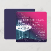 Invitation Chic moderne Las Vegas Bachelorette Party (Devant / Derrière)