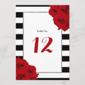 Invitation Chic Moderne Luxe Mariage Collection - Roses rouge (Devant)