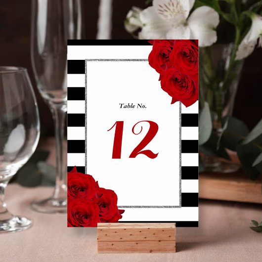 Invitation Chic Moderne Luxe Mariage Collection - Roses rouge